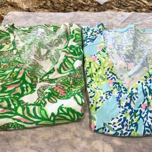 2 Lilly Pulitzer short sleeve summer shirts